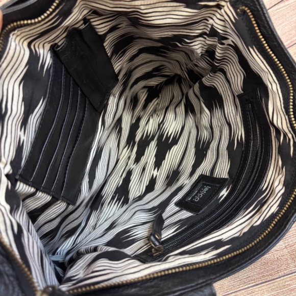 Latico Leather Black Leather Shoulder Tote - Picture 3 of 3